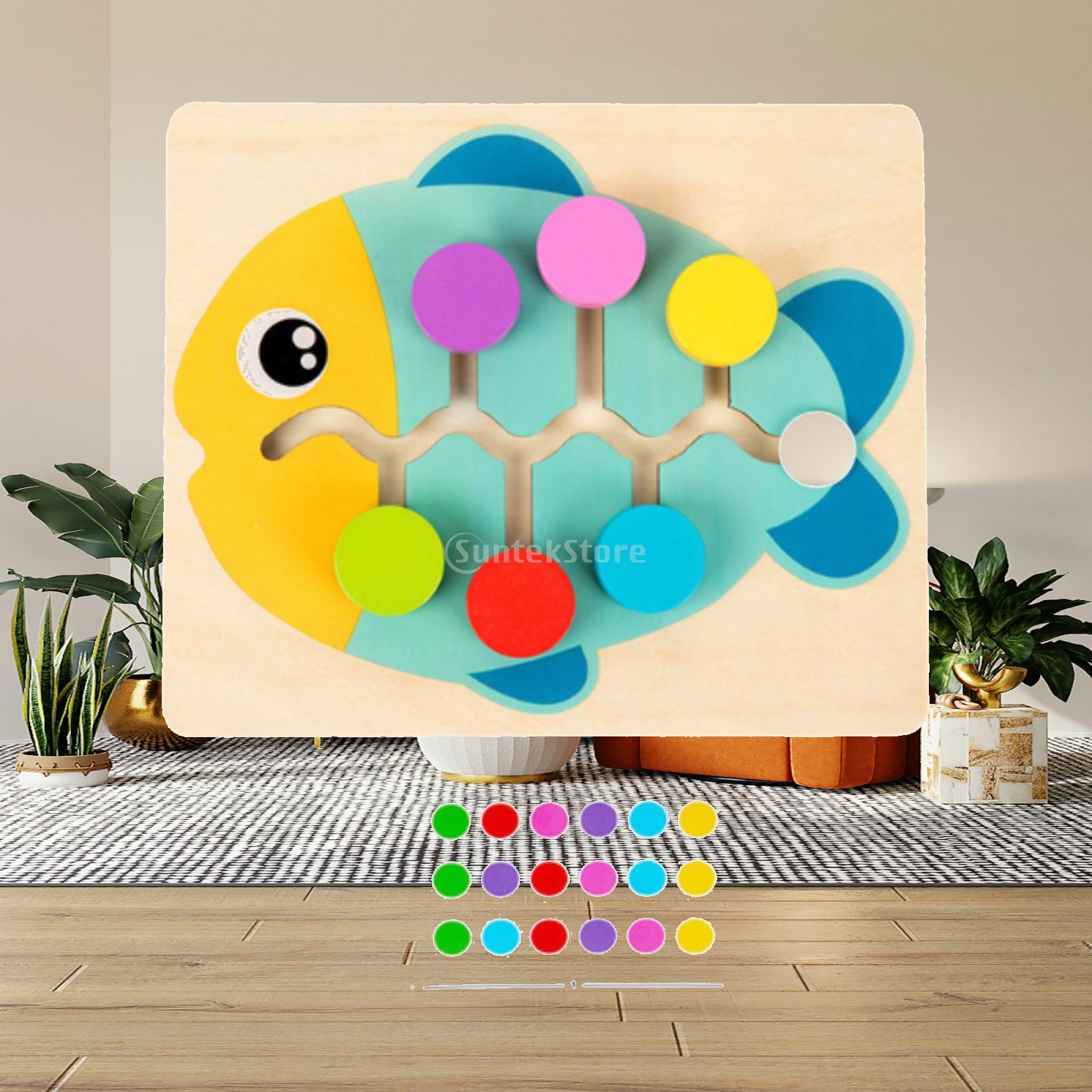 Board Game Strategi - Ahşap Renk Eşleştirme Kaydırmalı Bulmaca 3