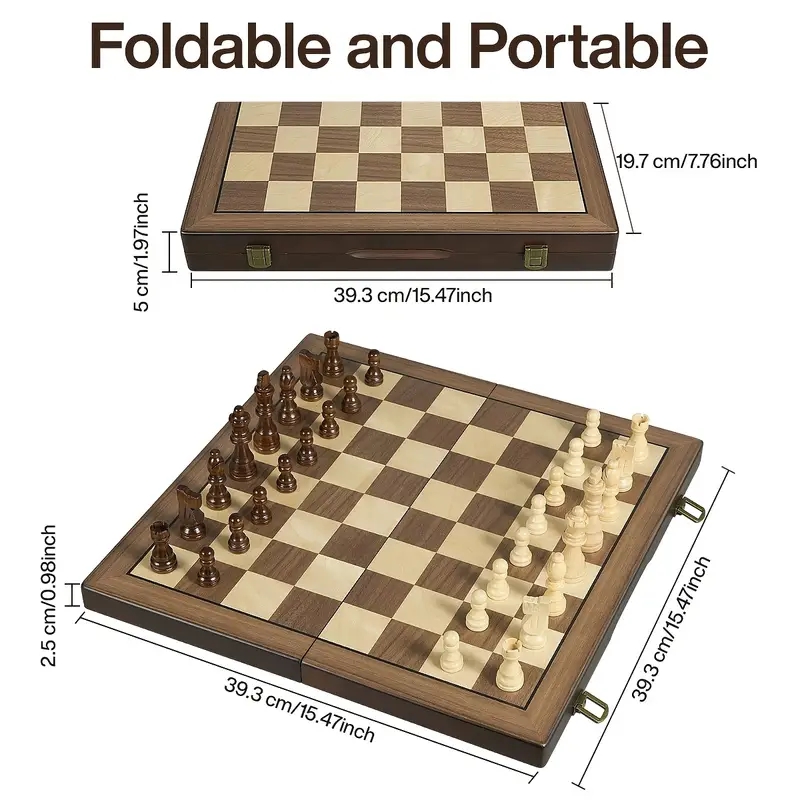 39,3 cm/15,47 inç manyetik ahş - Magnetic Travel Chess incelemesi ve fiyatı