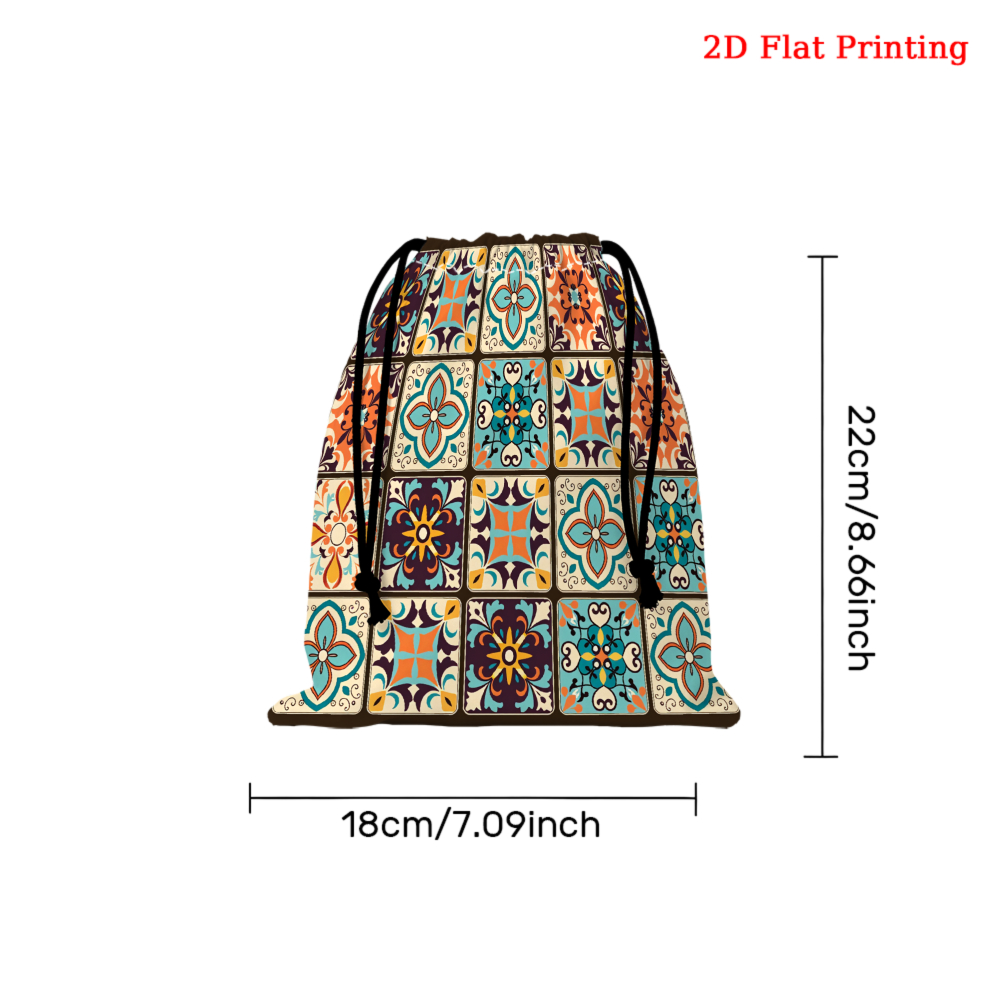 1 adet Vintage Geometrik Karo  - Tile Bag Drawstring incelemesi ve fiyatı