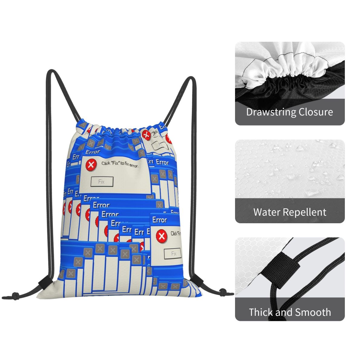 Windows Xp Error Tiled Sırt Ça - Tile Bag Drawstring incelemesi ve fiyatı
