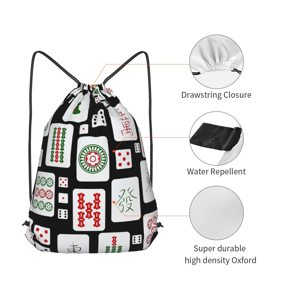 Mahjong Fayansları Oyunu Zar S - Tile Bag Drawstring incelemesi ve fiyatı