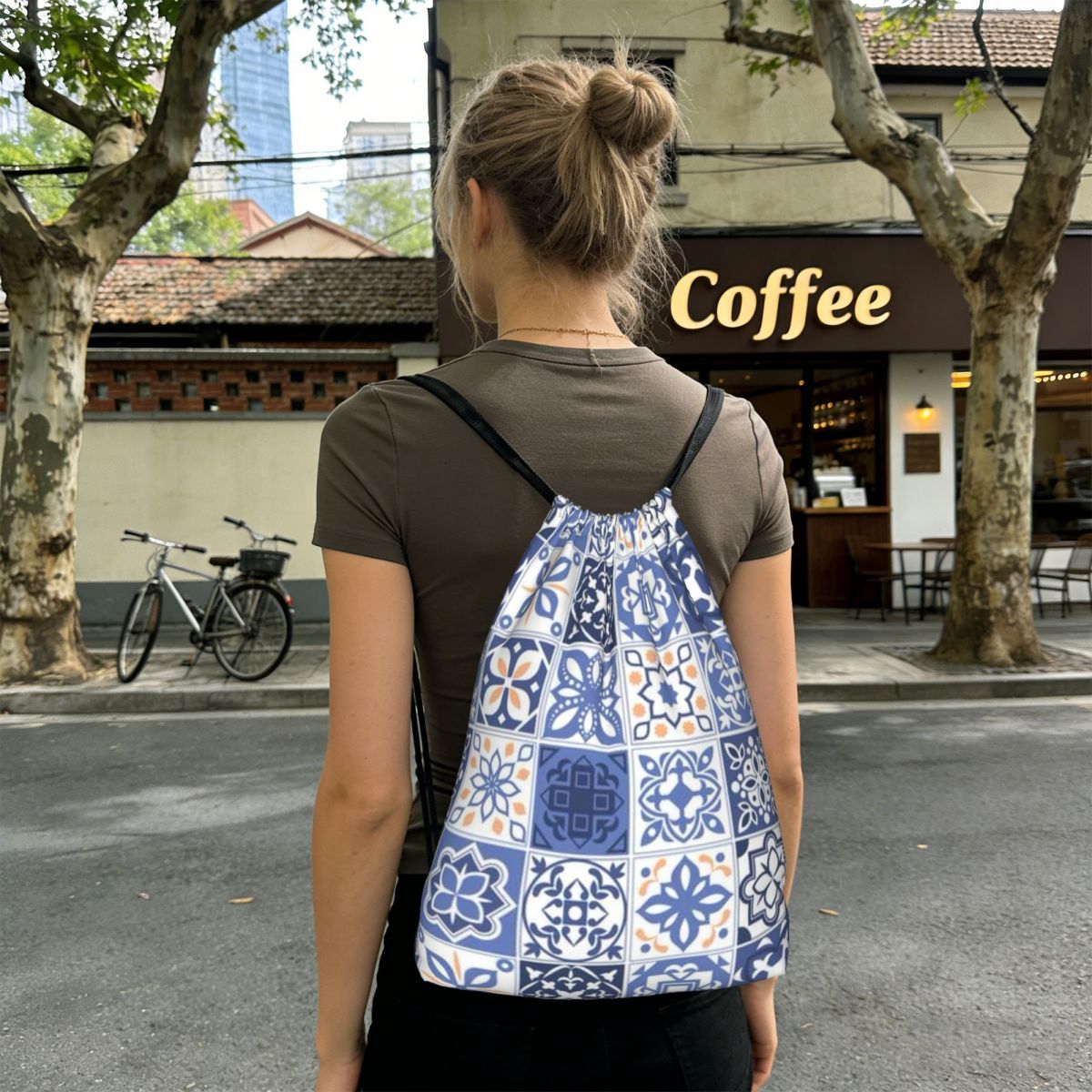 Mavi Portekiz Karosu Portekiz  - Tile Bag Drawstring incelemesi ve fiyatı