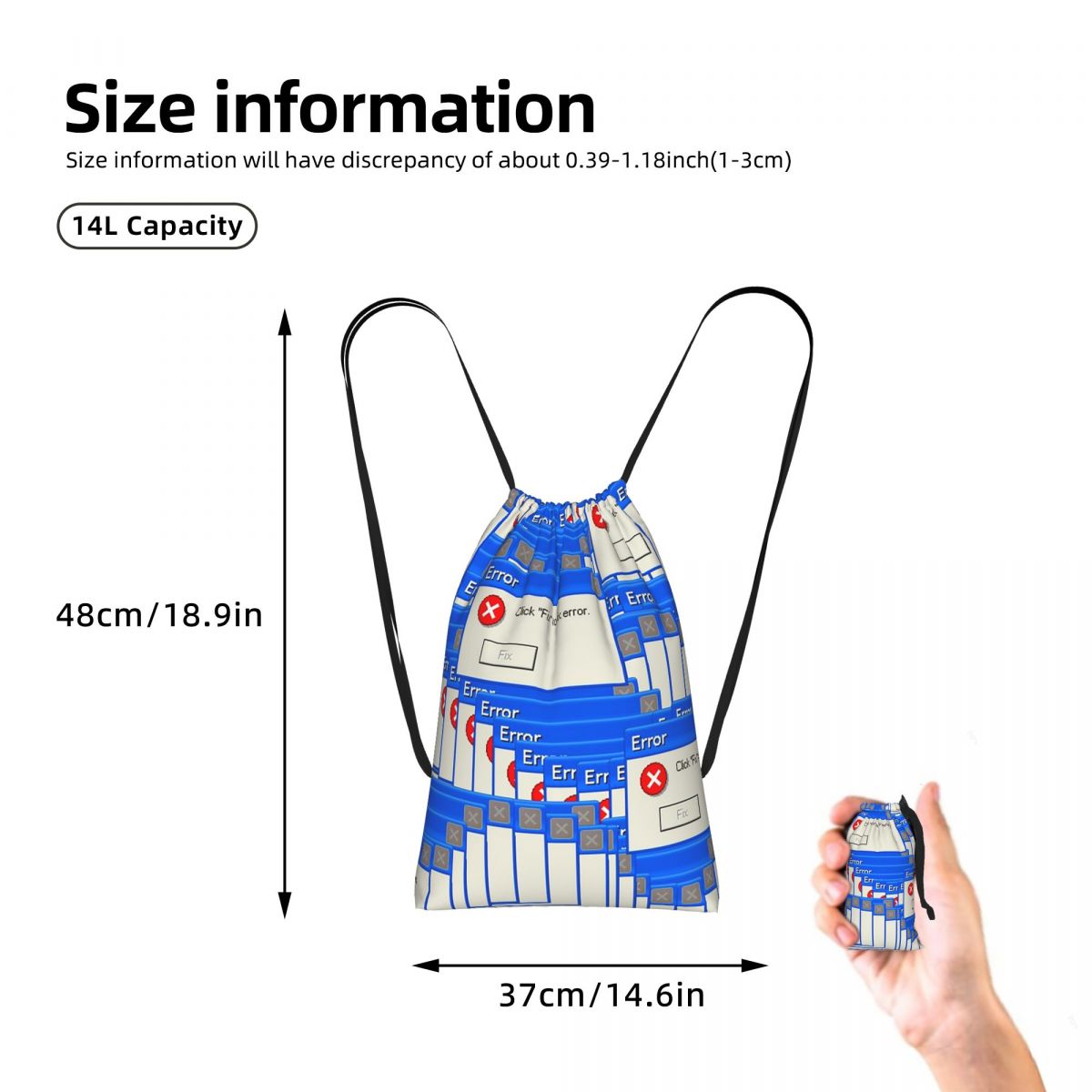 Windows Xp Hatası Baskılı İpli - Tile Bag Drawstring incelemesi ve fiyatı