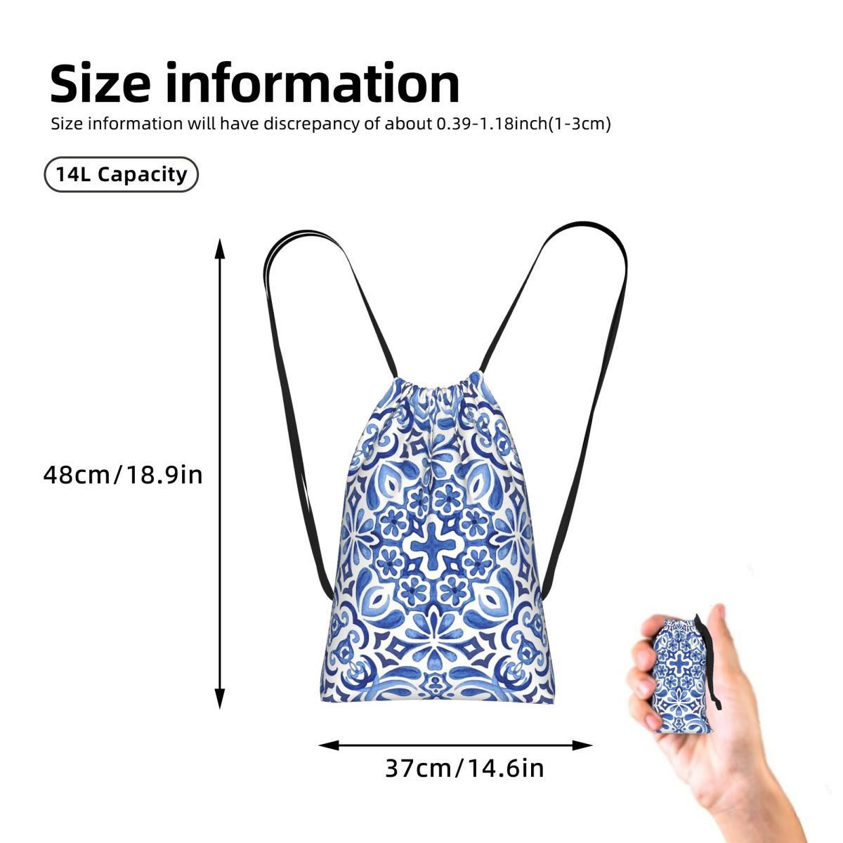 Akdeniz Mozaik Fayansları Azul - Tile Bag Drawstring incelemesi ve fiyatı