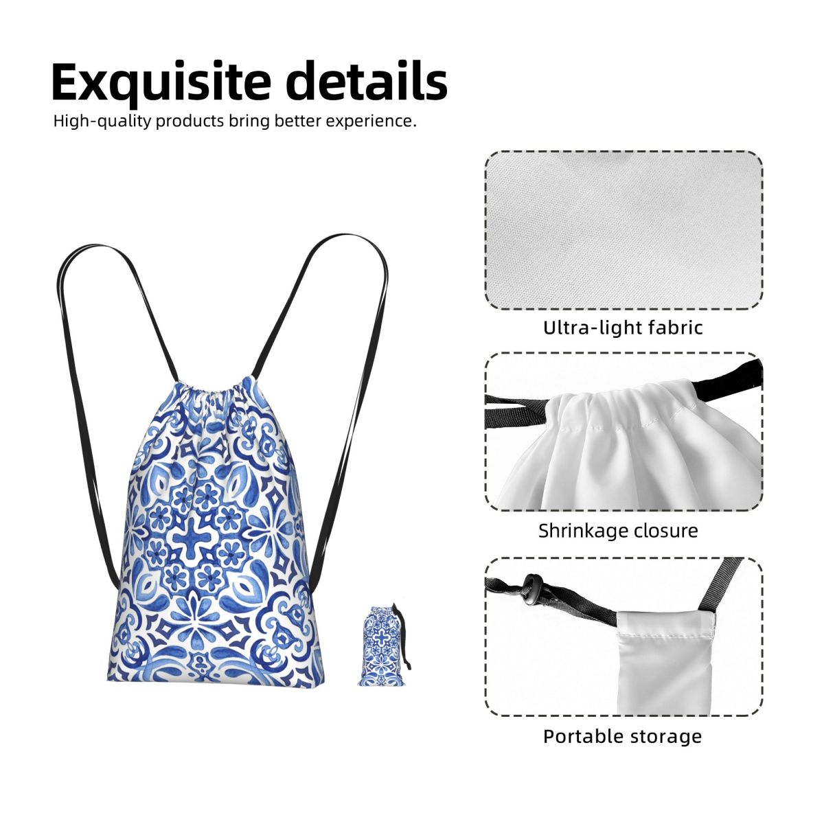 Akdeniz Mozaik Fayansları Azul - Tile Bag Drawstring incelemesi ve fiyatı