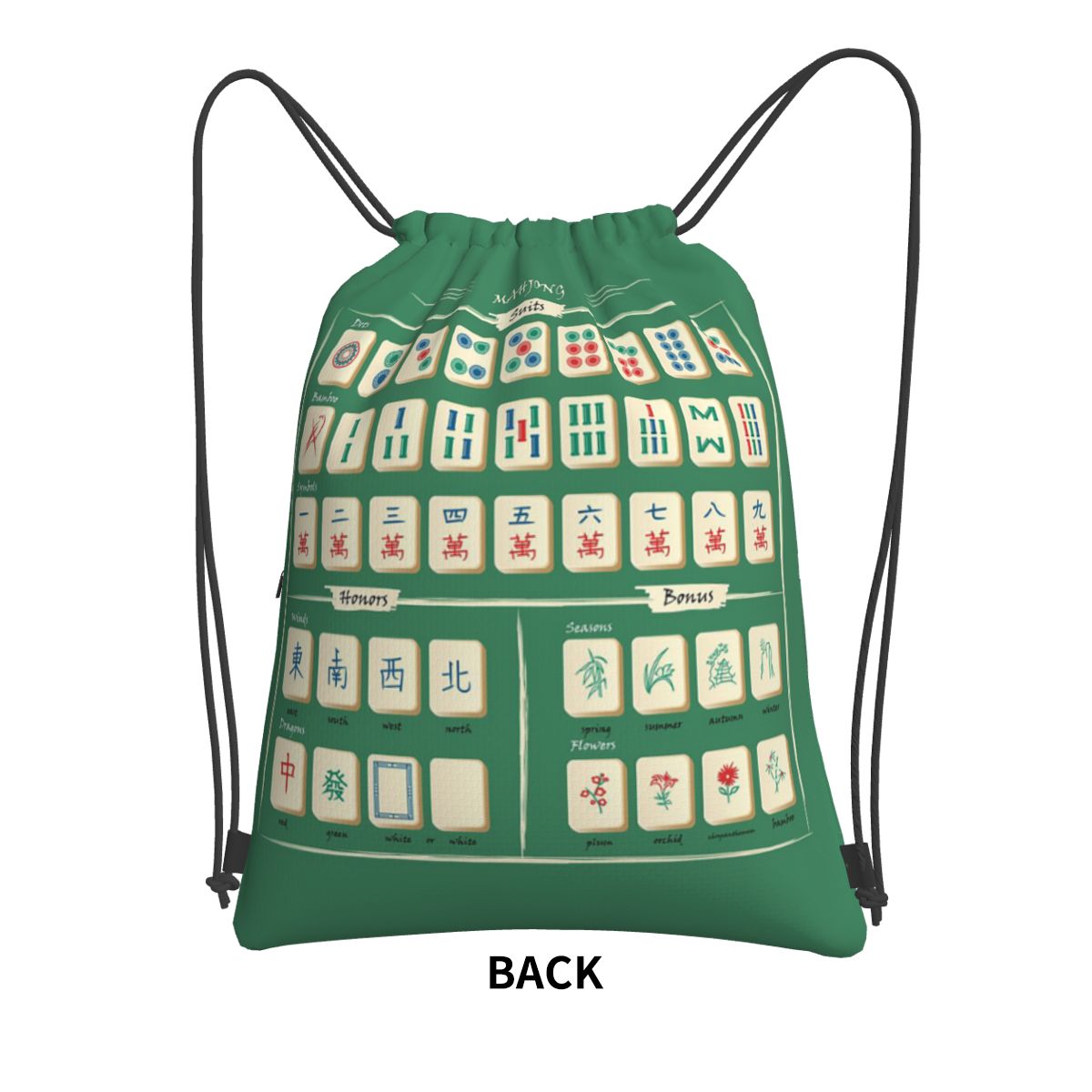 Mahjong Karo Desenli Sırt Çant - Tile Bag Drawstring incelemesi ve fiyatı